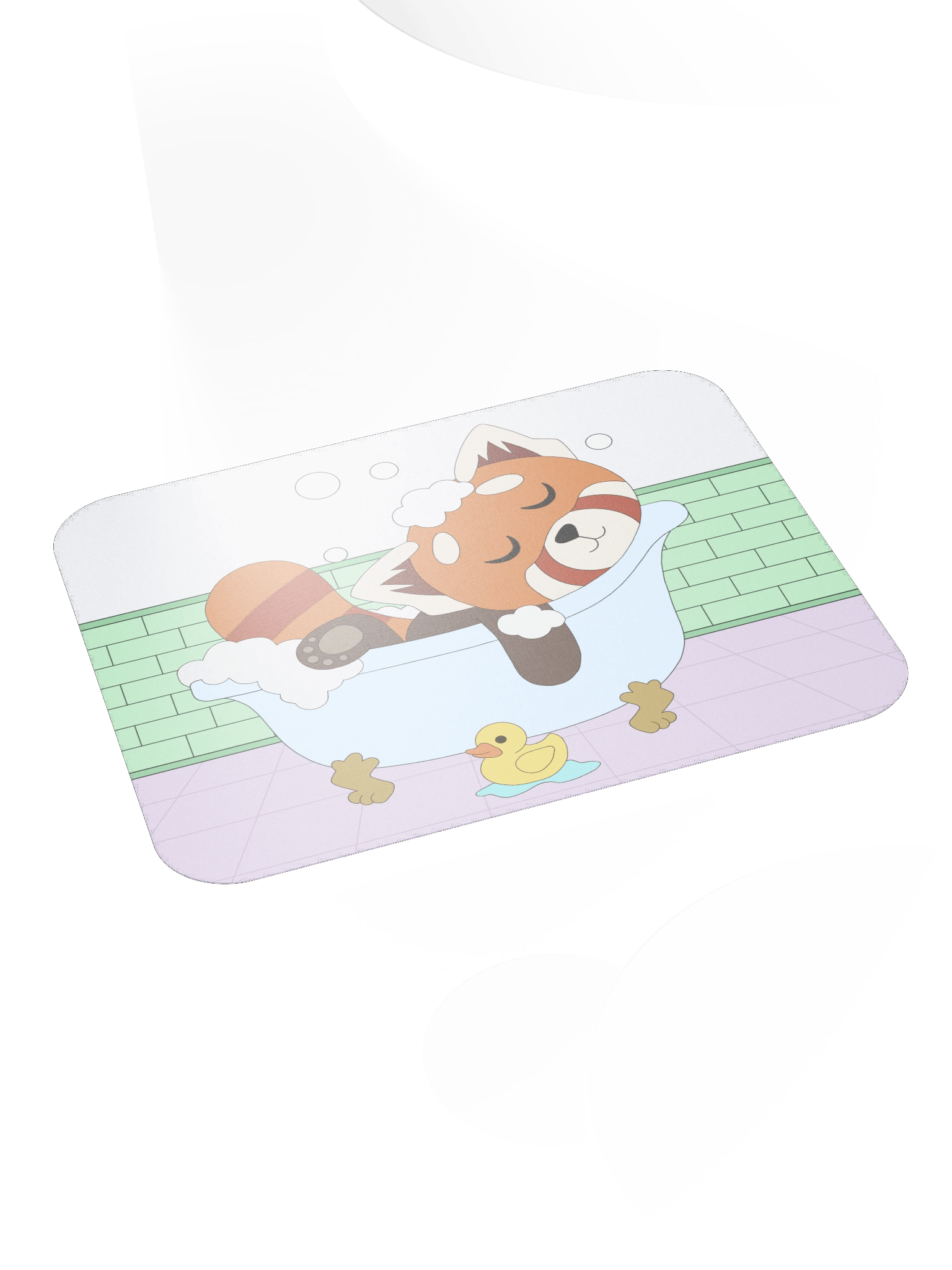 Red Panda Tub Time Mousepad product image (4)