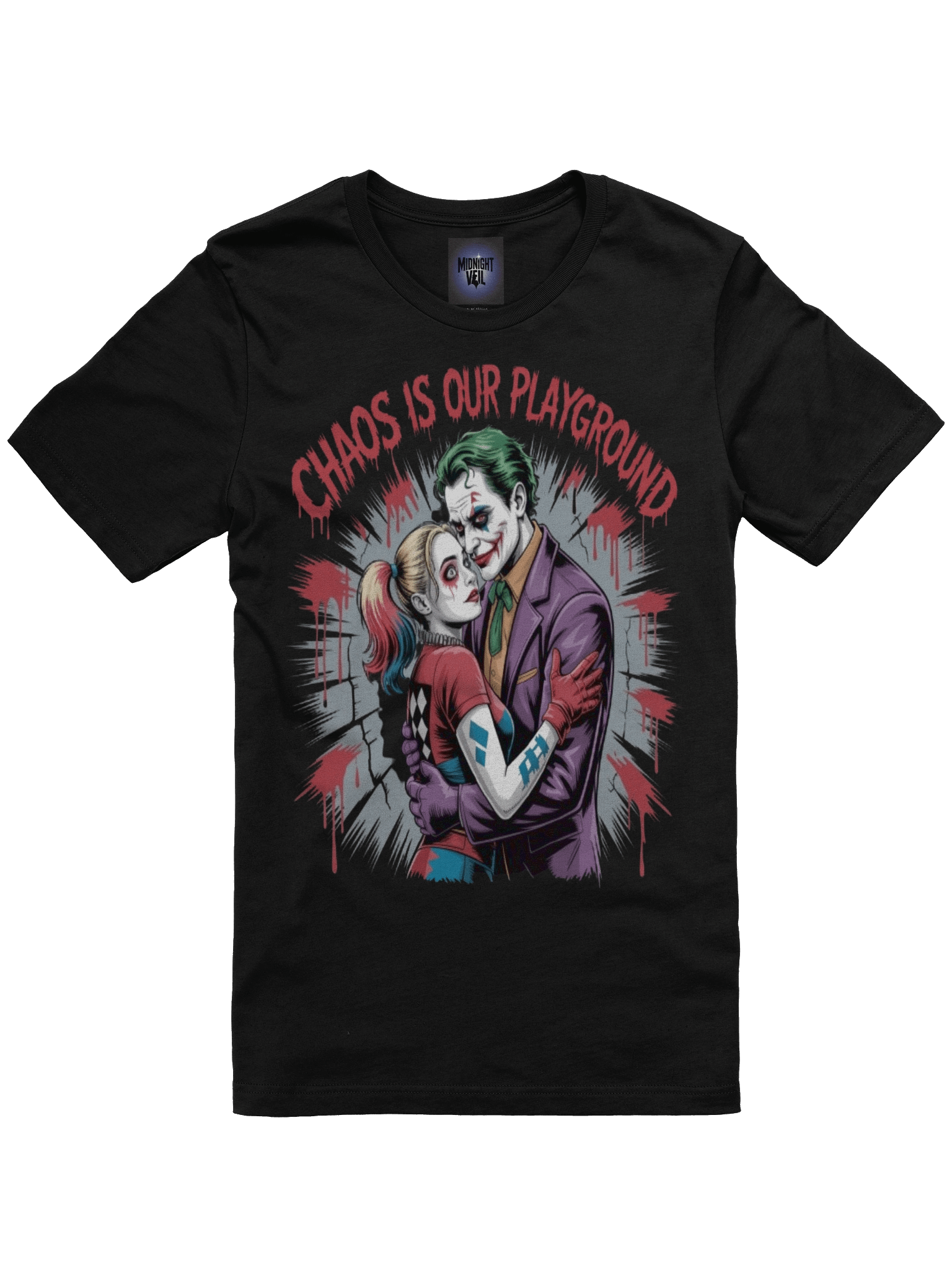 Chaos is Our Playground: Joker and Harley Quinn's Riotous Romp Graphic Tee product image (3)