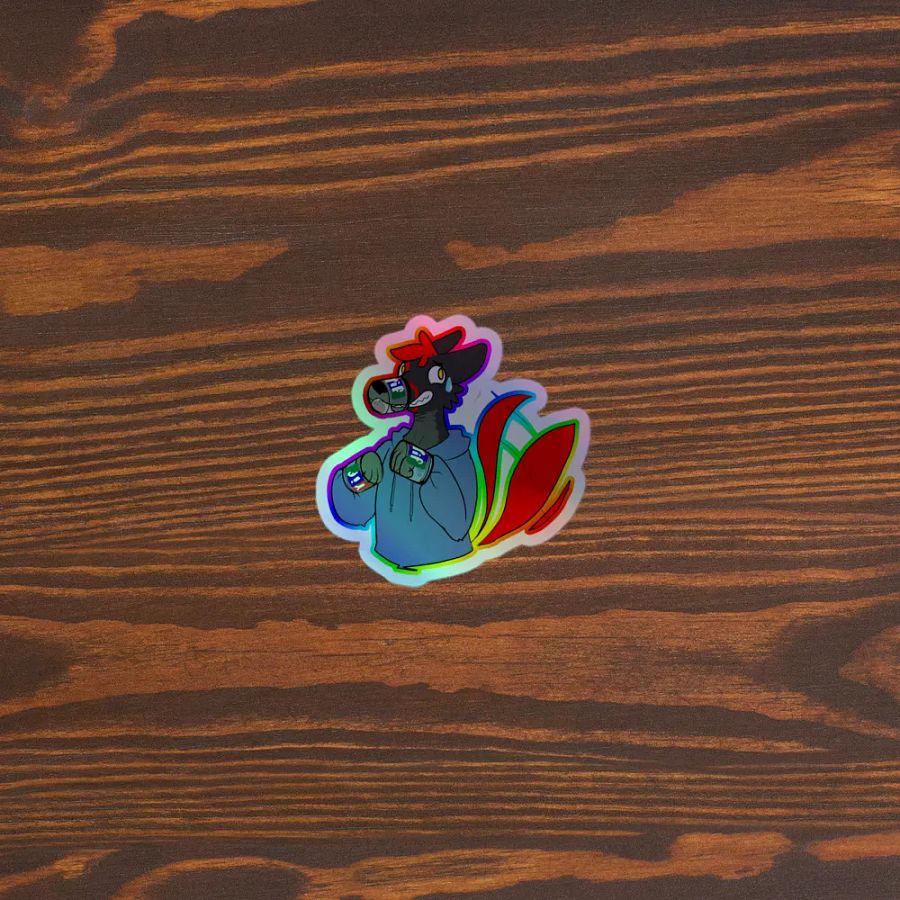 Stuck in the peanut butter Holographic Sticker product image (5)
