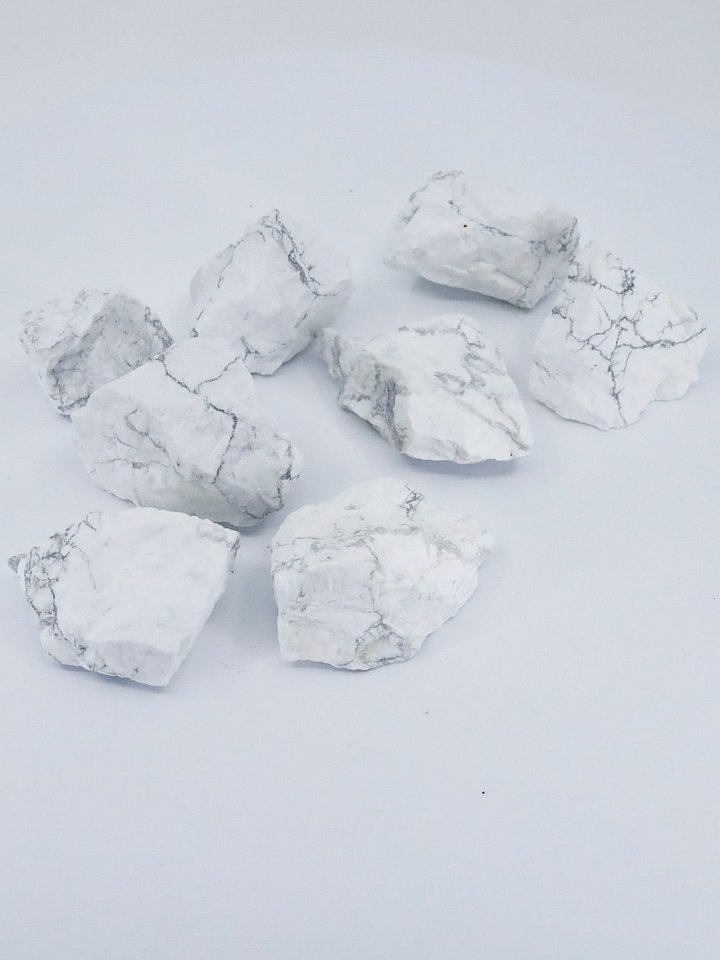 White Howlite Crystal Tumble Rough product image (2)