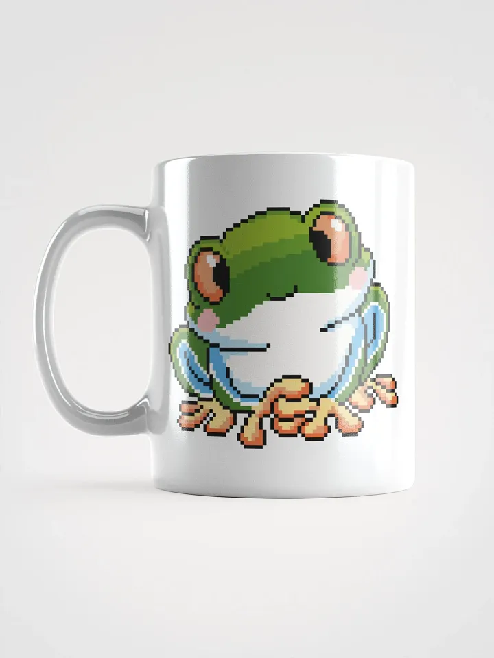 Dark Green Rip the Frog White Glossy Mug product image (1)
