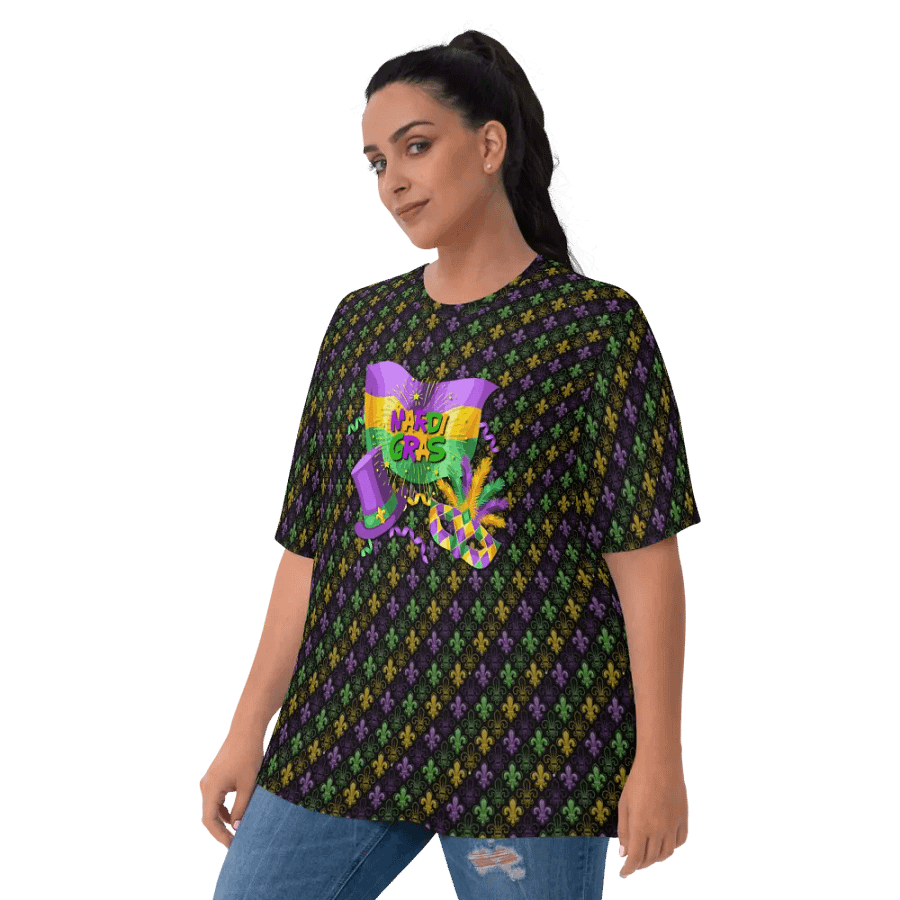 Mardi Gra All Over Print T-shirt product image (6)