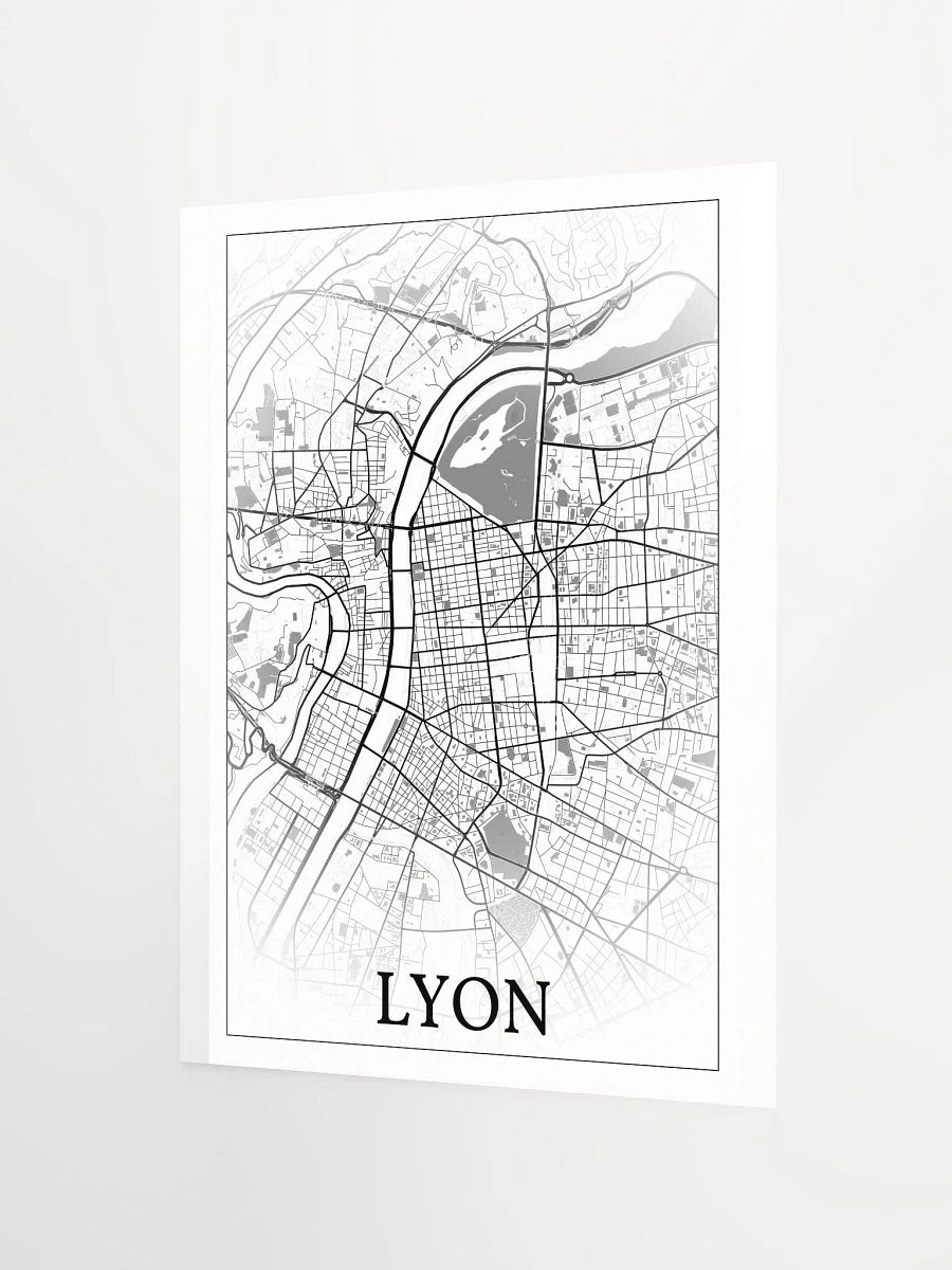 Lyon, France, city map print product image (10)