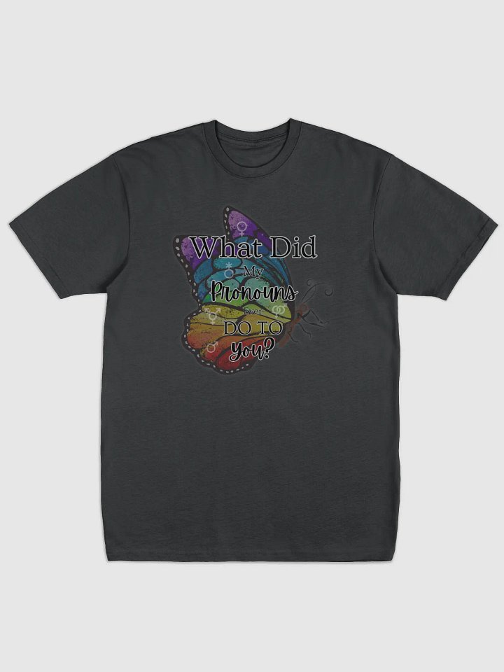 Pronoun Pride Butterfly Tee product image (1)