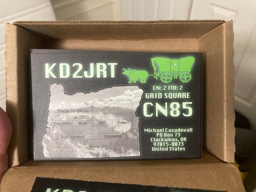 KD2JRT QSL Card - Oregon Trail Design product image (2)