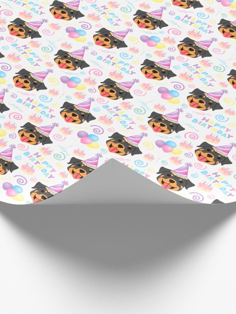 Rottweiler Birthday Wrapping Paper product image (2)