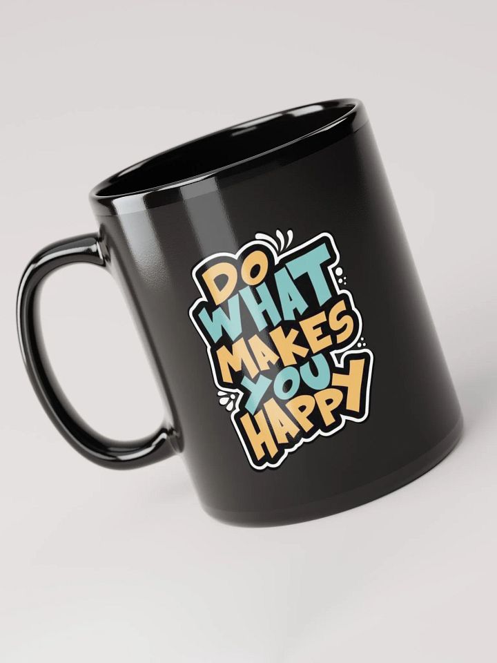 Happy Vibes Black Mug product image (3)
