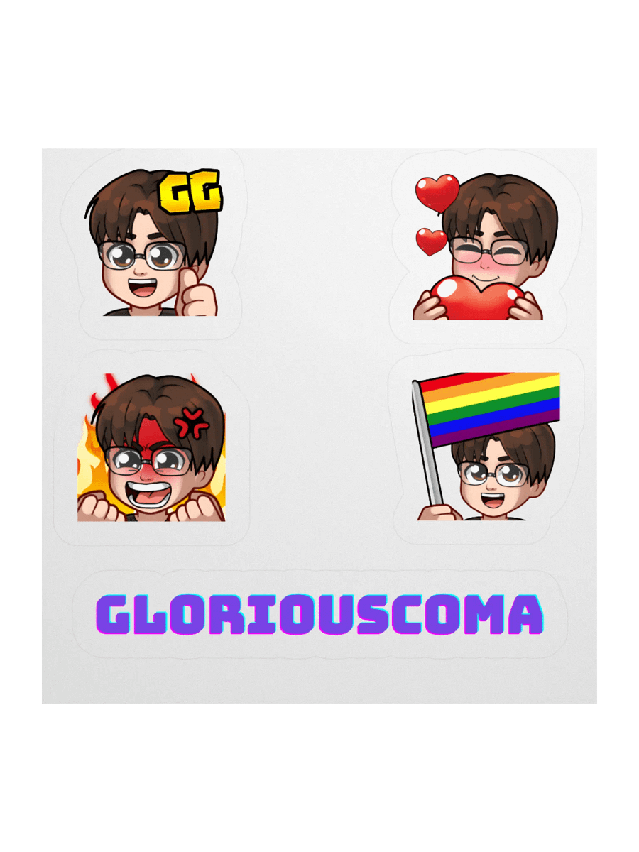 Expressive Emote Kiss Cut Stickers Set product image (1)