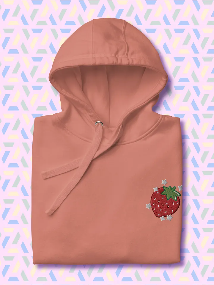 Whimsical Strawberry Embroidered Hoodie product image (2)