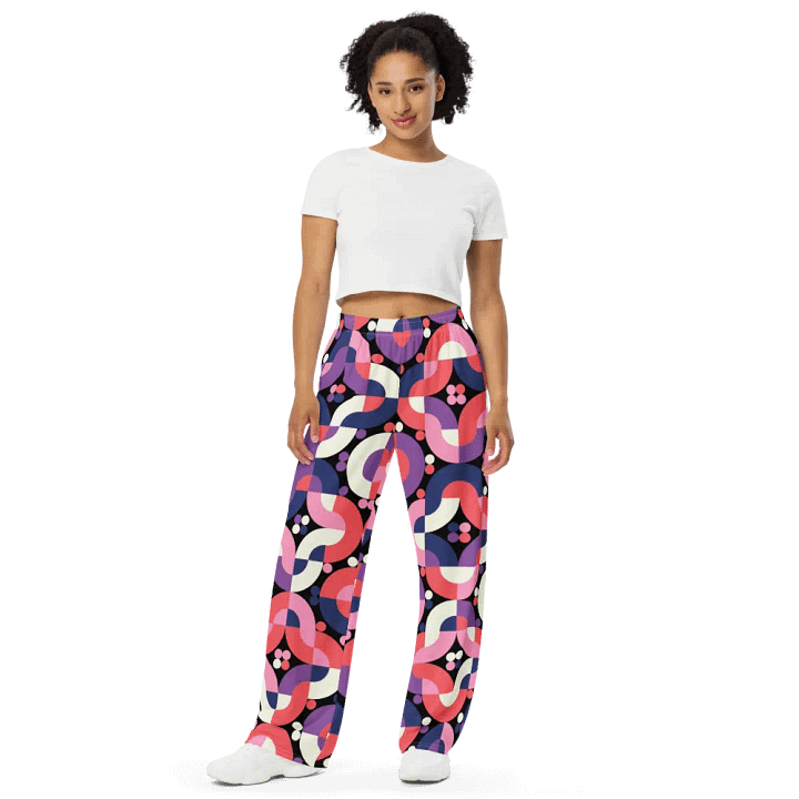 BUIII Retro Harmony: Amethyst Dawn Wide-Leg Pants product image (2)