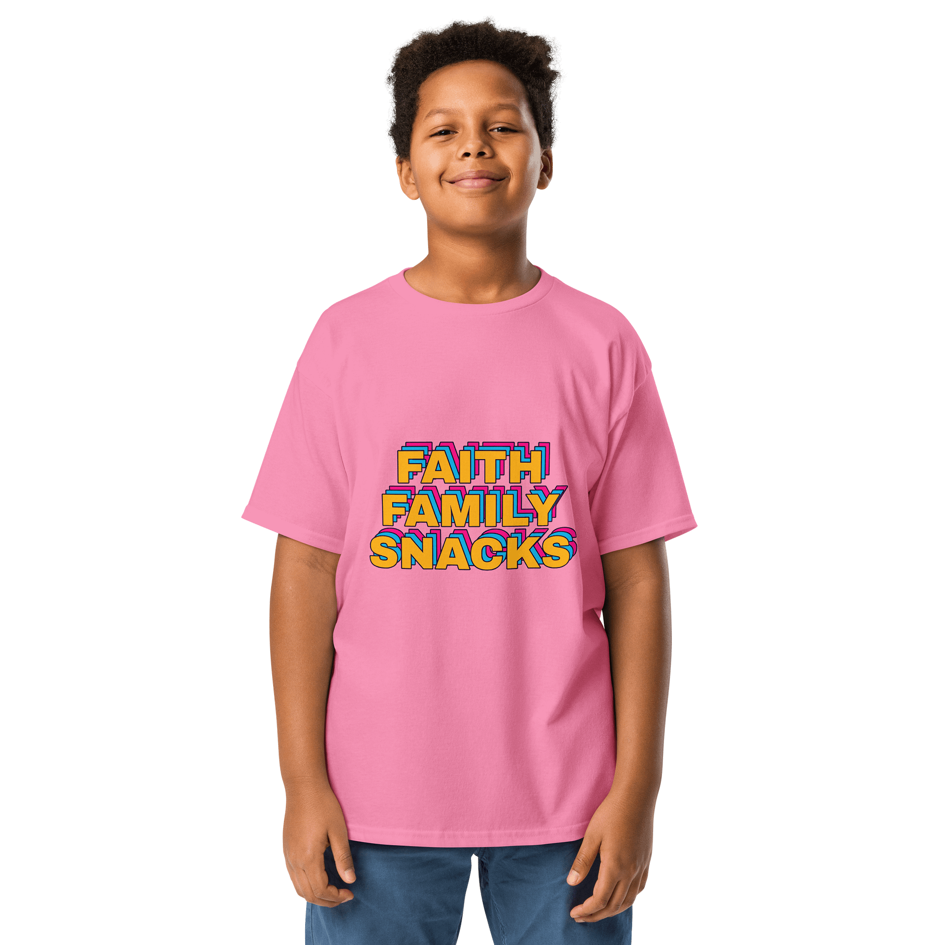 Faith. Family. Snacks. | Kids Gildan SuperSoft Tee product image (4)
