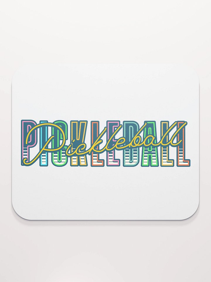 Pickleball Pickleball Vibrant Typography Mouse Pad product image (2)