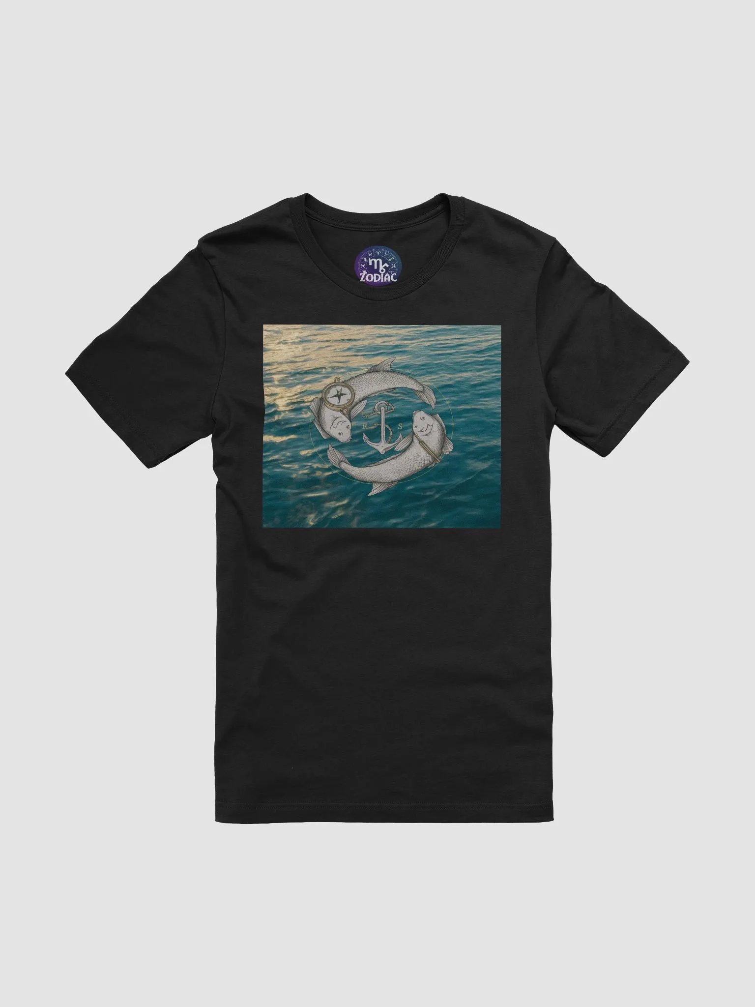 Pisces Zodiac Unisex T-Shirt - Anchor Design product image (3)