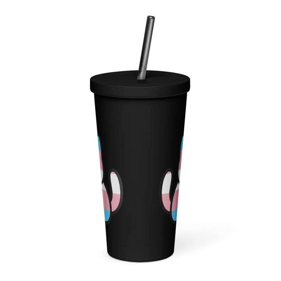 Transgender Pride Double Cat Straw Cup product image (2)