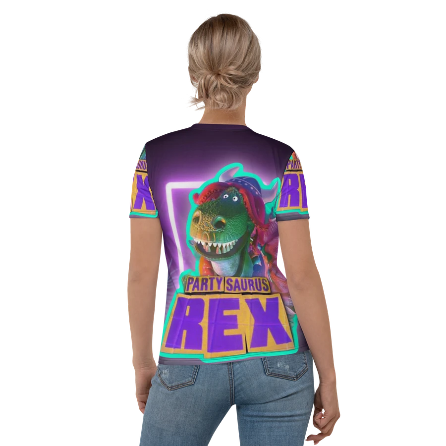 All Over Print Womens Crop Partysaurus Rex Tee product image (1)