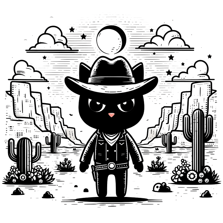 Cowboy Cat Silhouette product image (2)