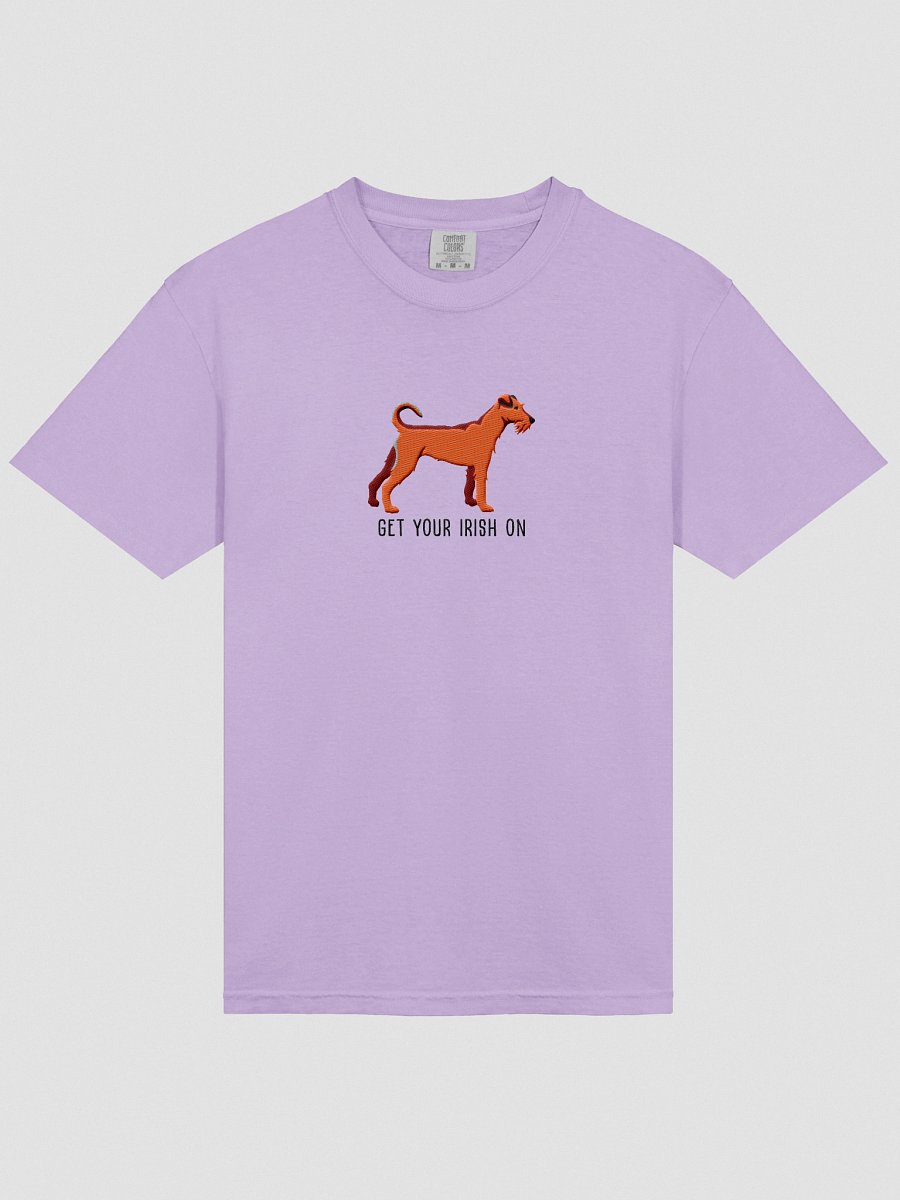 Get Your Irish On T-Shirt(Embroidered) of an Irish Terrier(Red) product image (43)