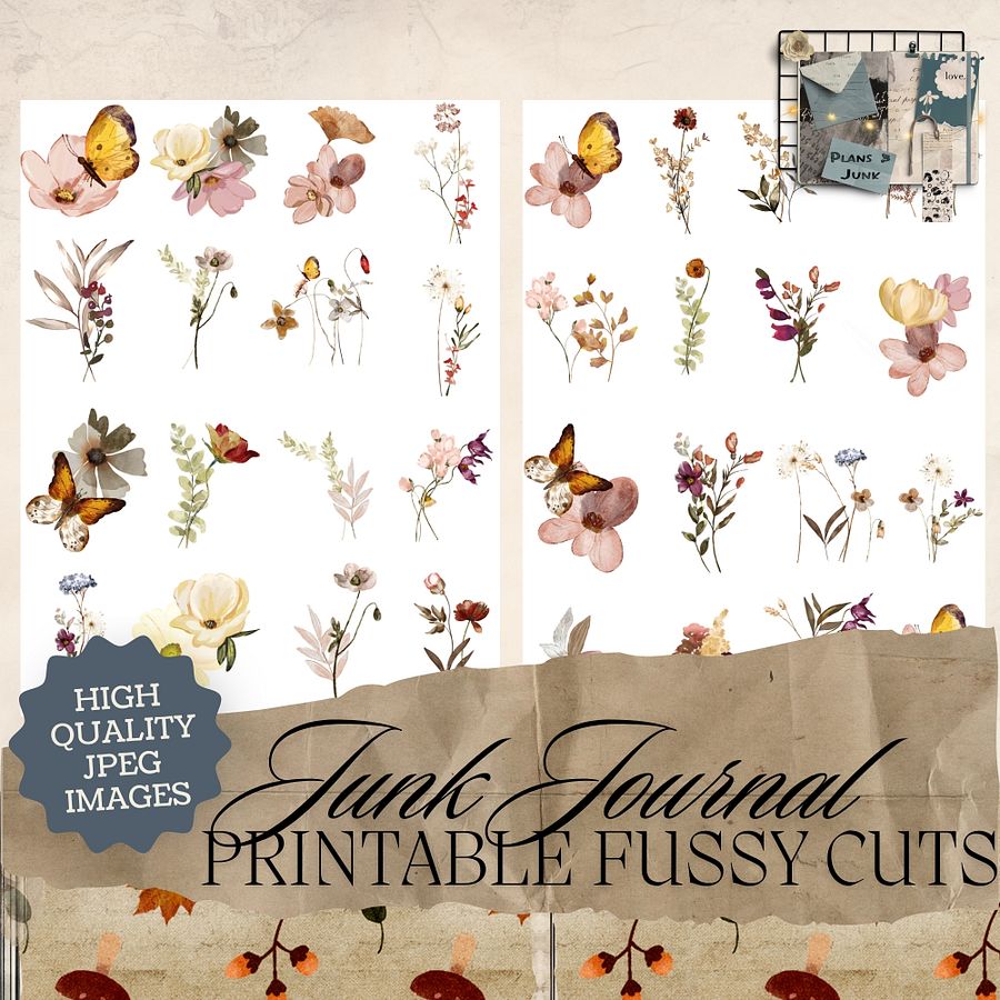 Autumn Garden - Printable Fussy Cuts product image (1)
