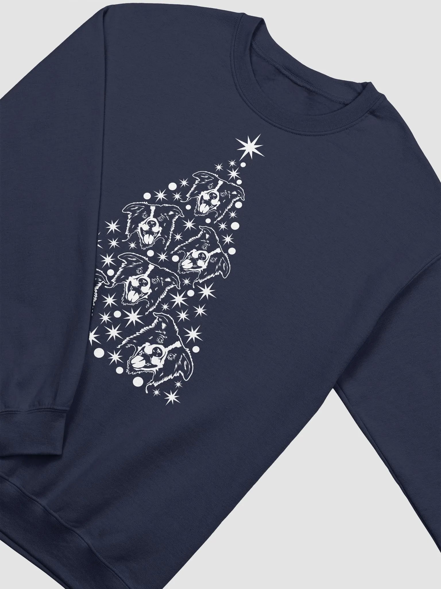 Border Collie Christmas Tree Sweatshirt Design for Border Collie Paw-rents product image (19)