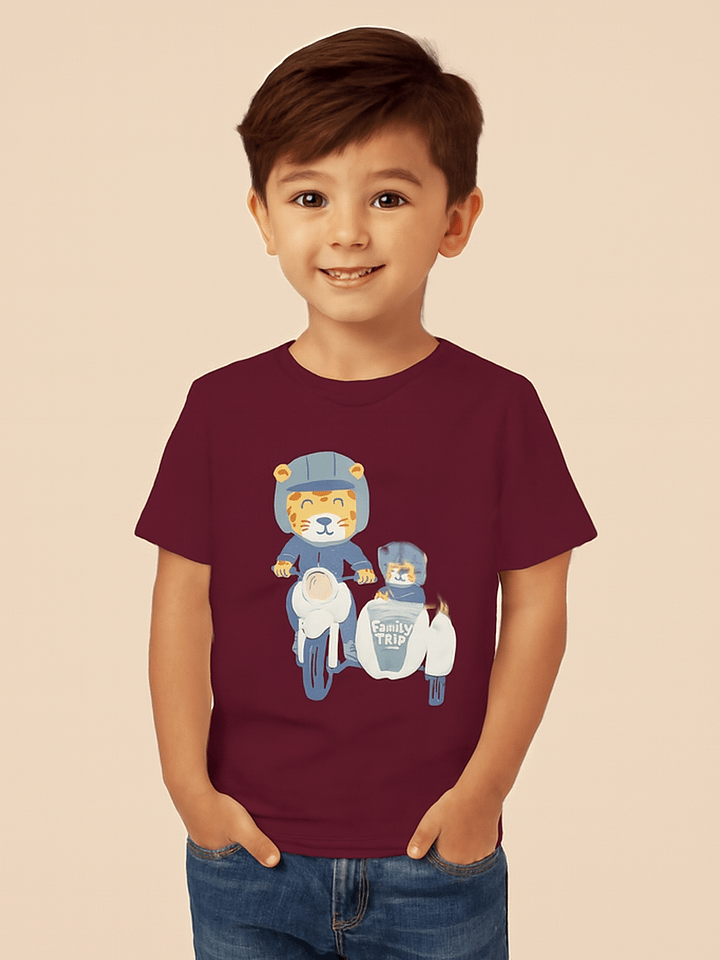 Tiger Scooter Adventure Youth T-Shirt product image (1)