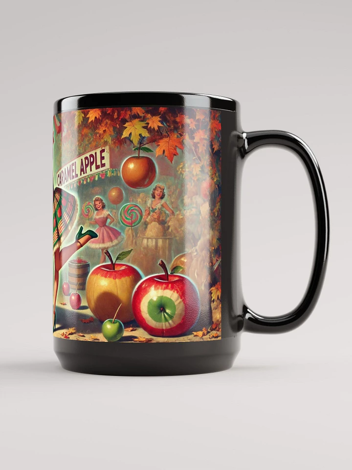 Caramel Apple Lady Coffee Cup - 15 oz Black Glossy Mug product image (2)