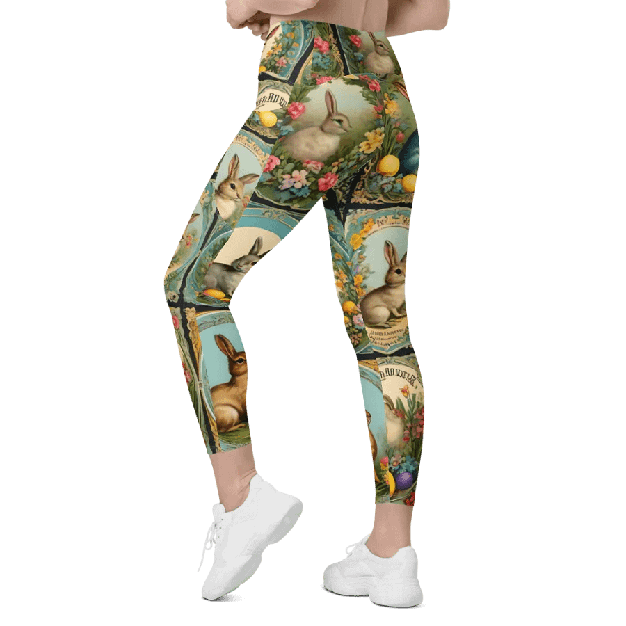 Whimsical Vintage Easter Leggings With Pockets product image (8)