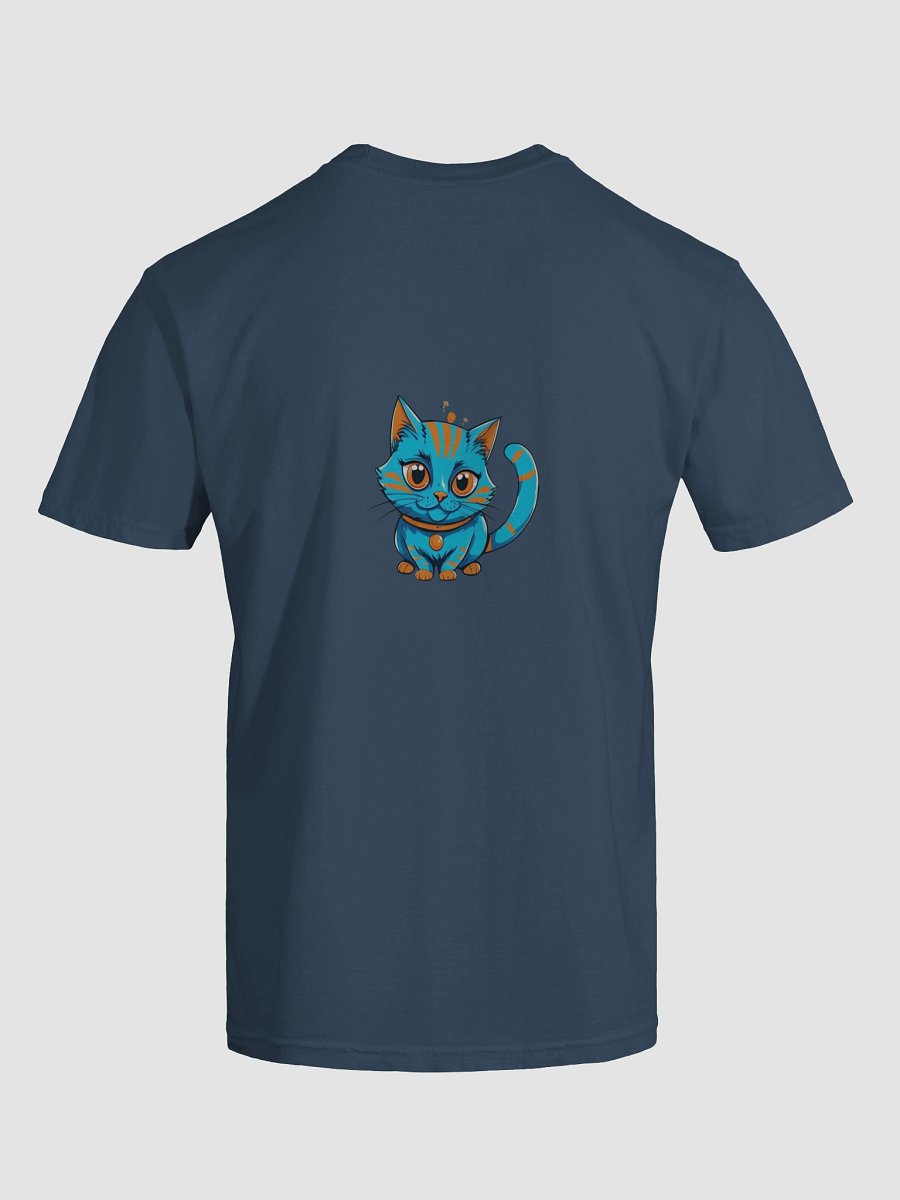 Whimsical Blue Cat Graphic Tee product image (122)