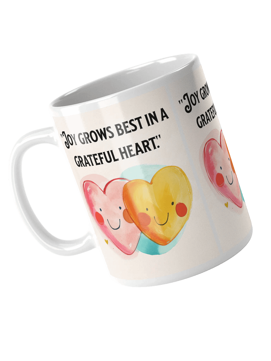 Grateful Hearts White Glossy Mug product image (3)
