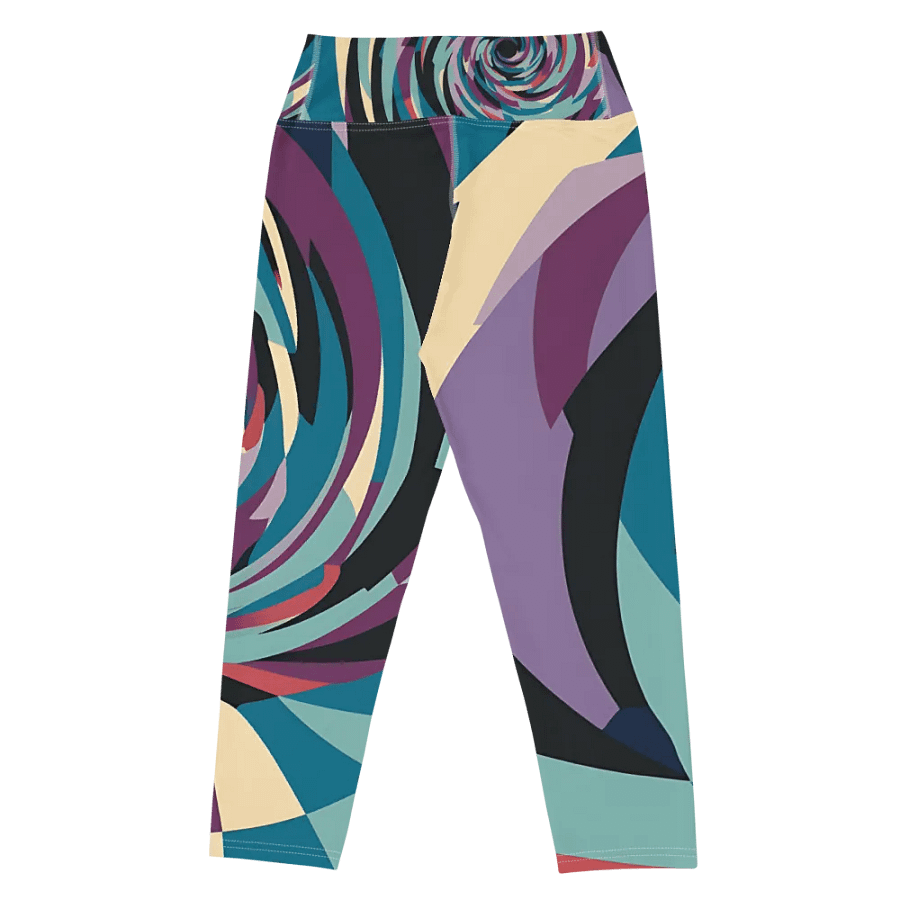 Abstract Lithographic Pattern Design Yoga Capri Legging - V5 product image (7)