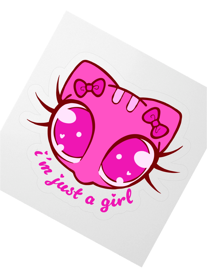 I'm Just A Girl Sticker product image (6)