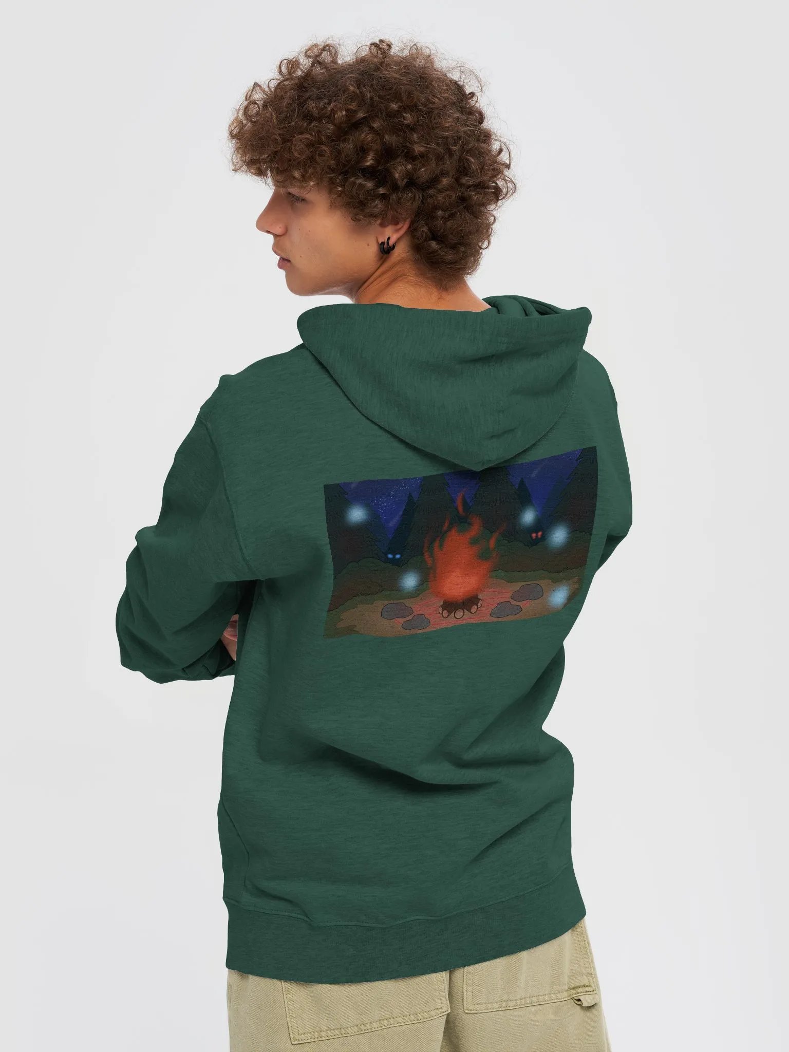 Fleece Zip Up Hoodie - Cryptid Summoning Circle - Full product image (7)