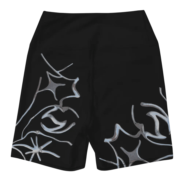 Metallic Flower Yoga Shorts product image (2)
