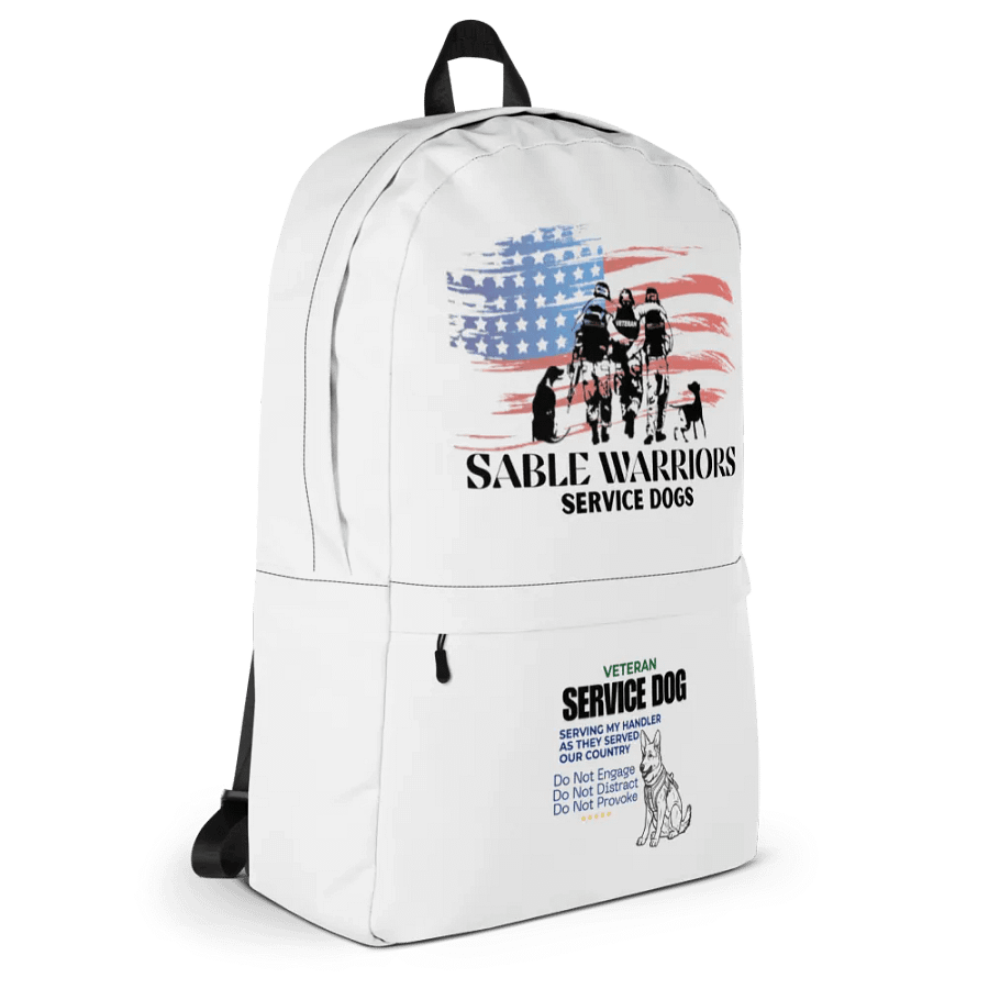 Sable Warriors Veteran Service Dog VETERAN BACKPACK: Helps Pair Veterans With A Service Dog product image (4)