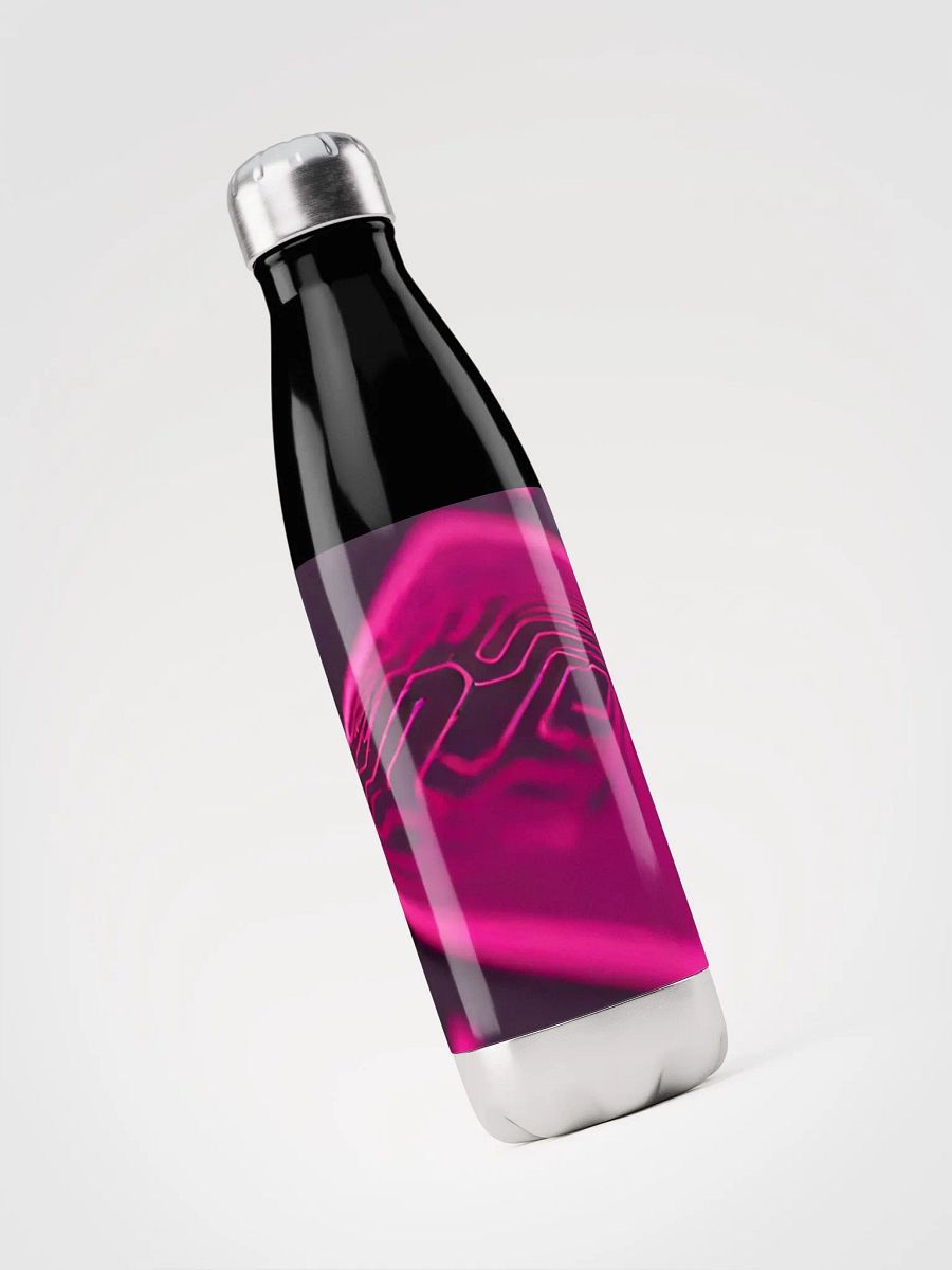 Electric Pink Circuitry Stainless Steel Water Bottle product image (3)