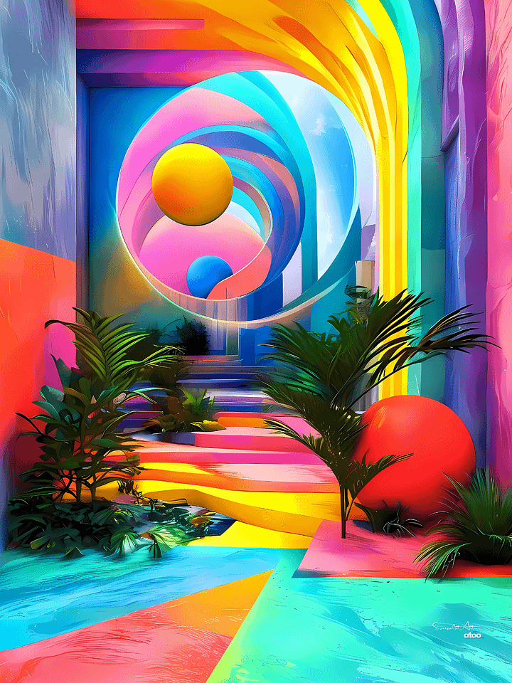 A Colorful World of Dreams: Discover Surreal Digital Art product image (1)