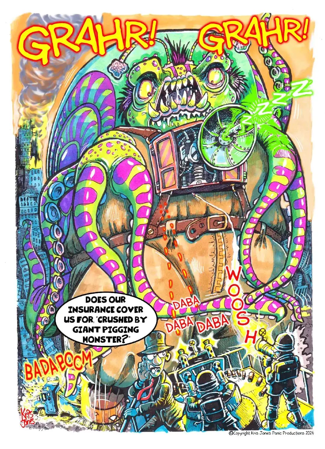 #monster #godzilla #artist #comic #illustration #IllustratorJones #learnhowtodraw #ShamusGumshoe #krisjones #panicproductions #kids #cartoons #illustrator #youtube #fourthwall #