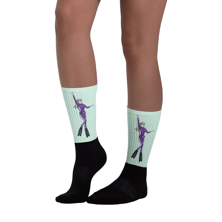 Oceanic Spirit: Free Diver Girl Socks product image (2)