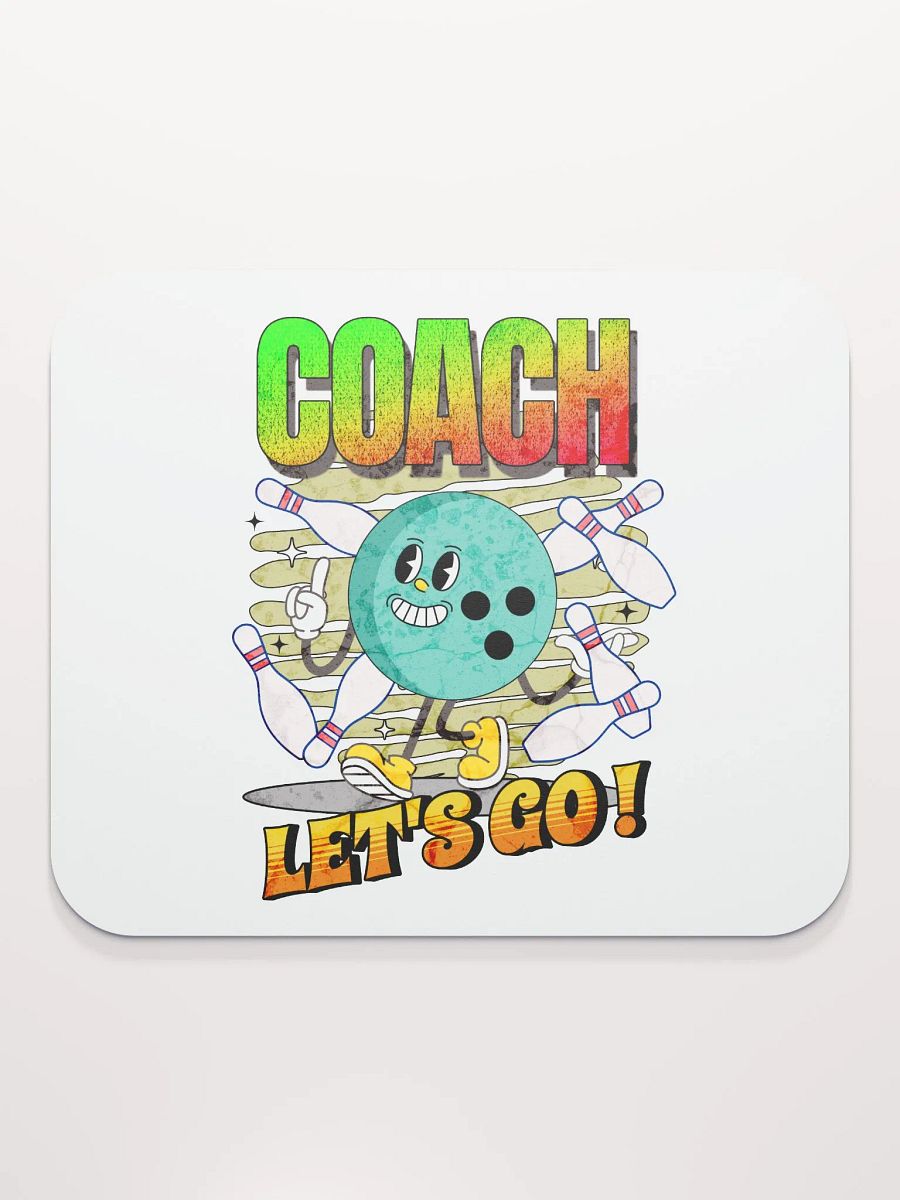 Retro Mascot Coach Bowling Enthusiastic Mouse Pad product image (2)