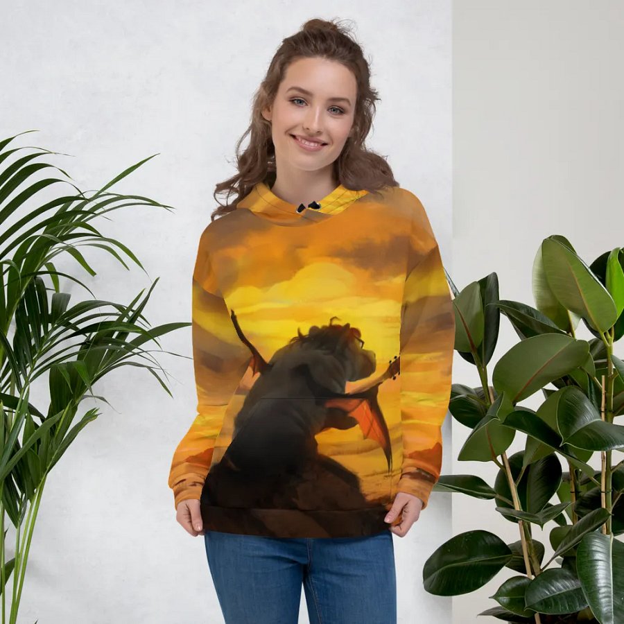 Orange Hippo Fullprint Hoodie product image (5)