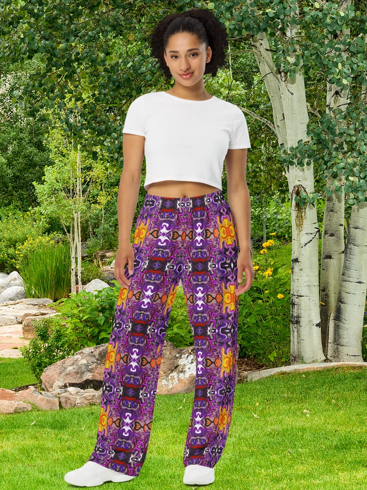 Purple Kaleidoscopic Dream Unisex Wide-Leg Pants product image (1)
