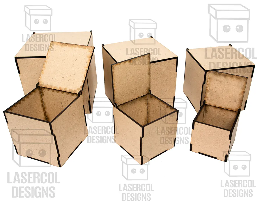 Boxes Set 5 (6 sizes) - Laser Cut Files product image (6)