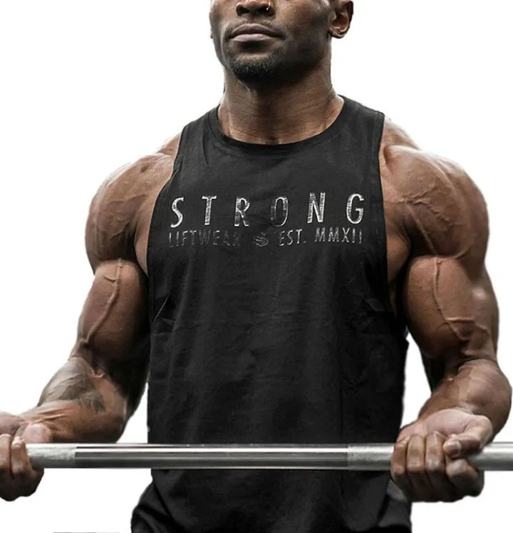 Mens Tank Tops Gym Muscle Tee Fitness Workout Bodybuilding Shirt Sleeveless Vest product image (1)