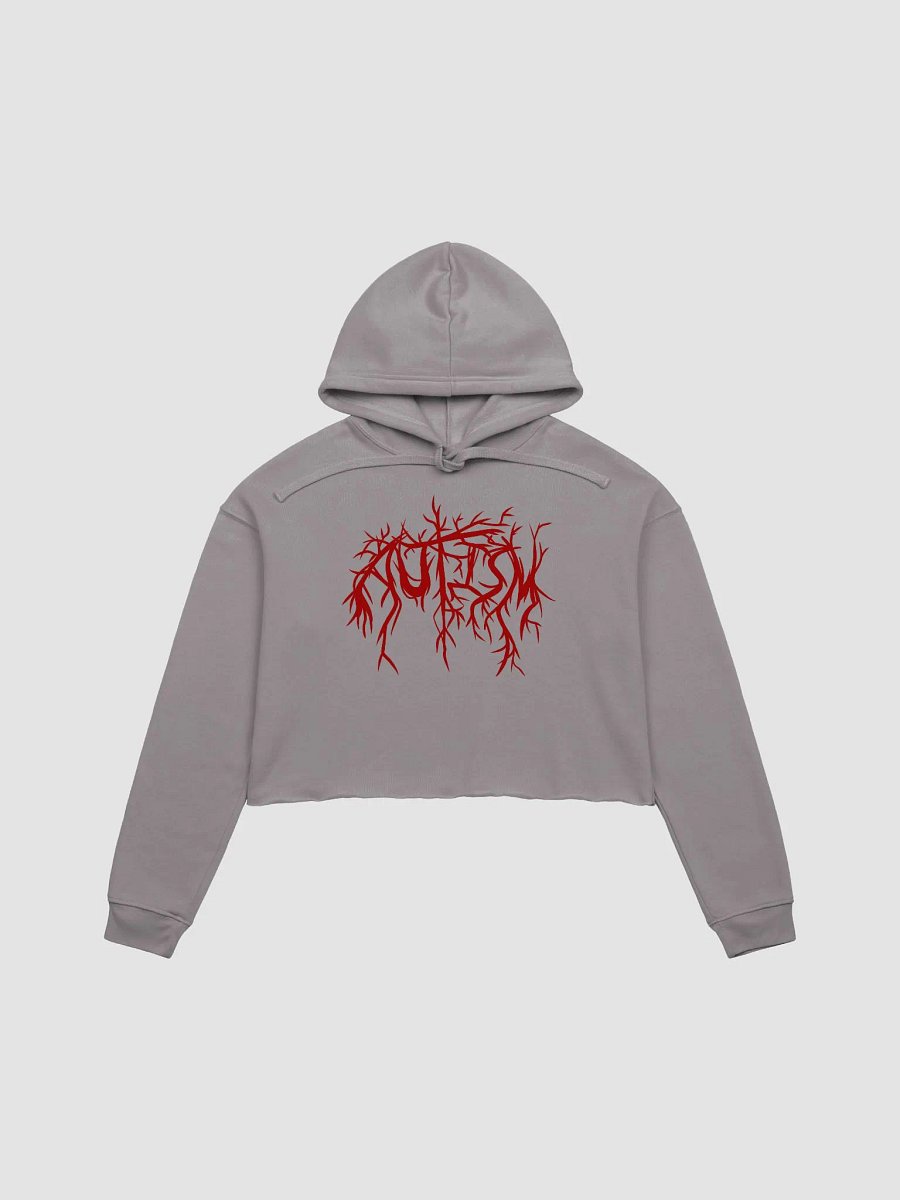 Autism metal crop fleece hoodie product image (3)