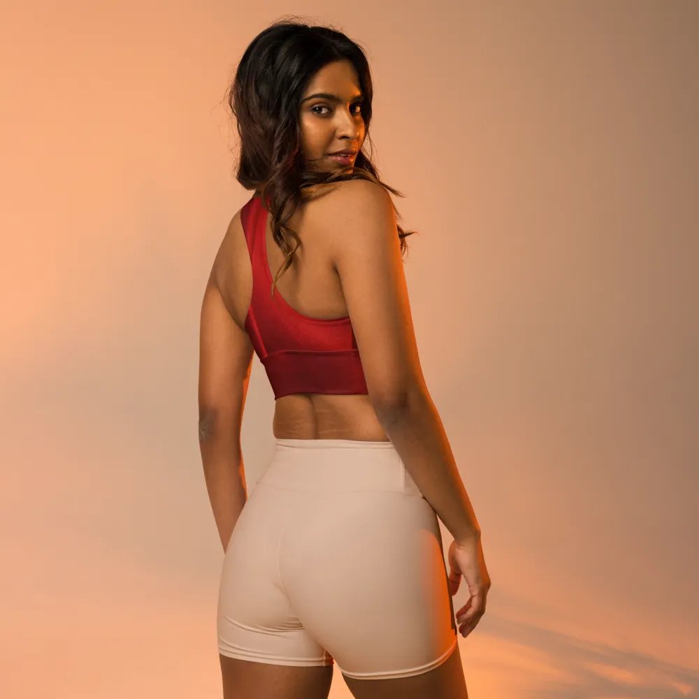 Radiant Red Longline Sports Bra product image (11)