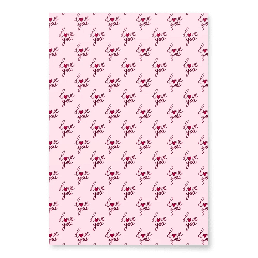 Valentine Love Wrapping Paper Set of 3 product image (2)