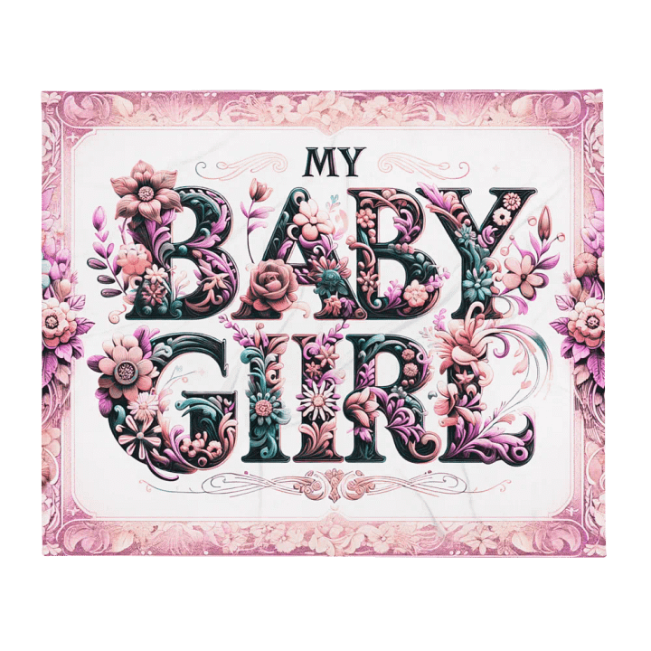 Vintage My Baby Girl Antique Style Baby Throw Blanket product image (2)