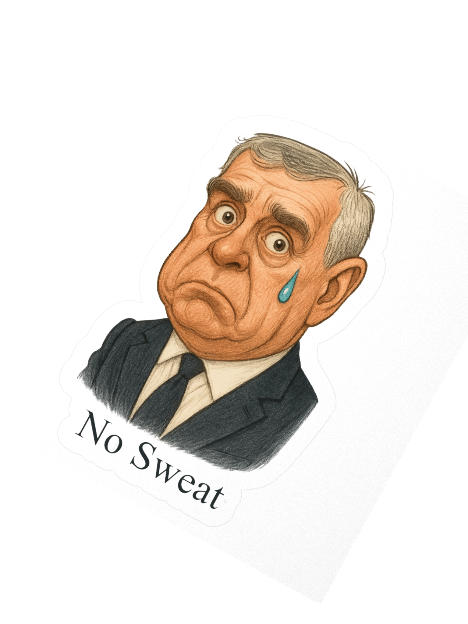 Royal Parody – “No Sweat” Collectible Kiss-Cut Sticker (3″) | As Never Collection product image (2)