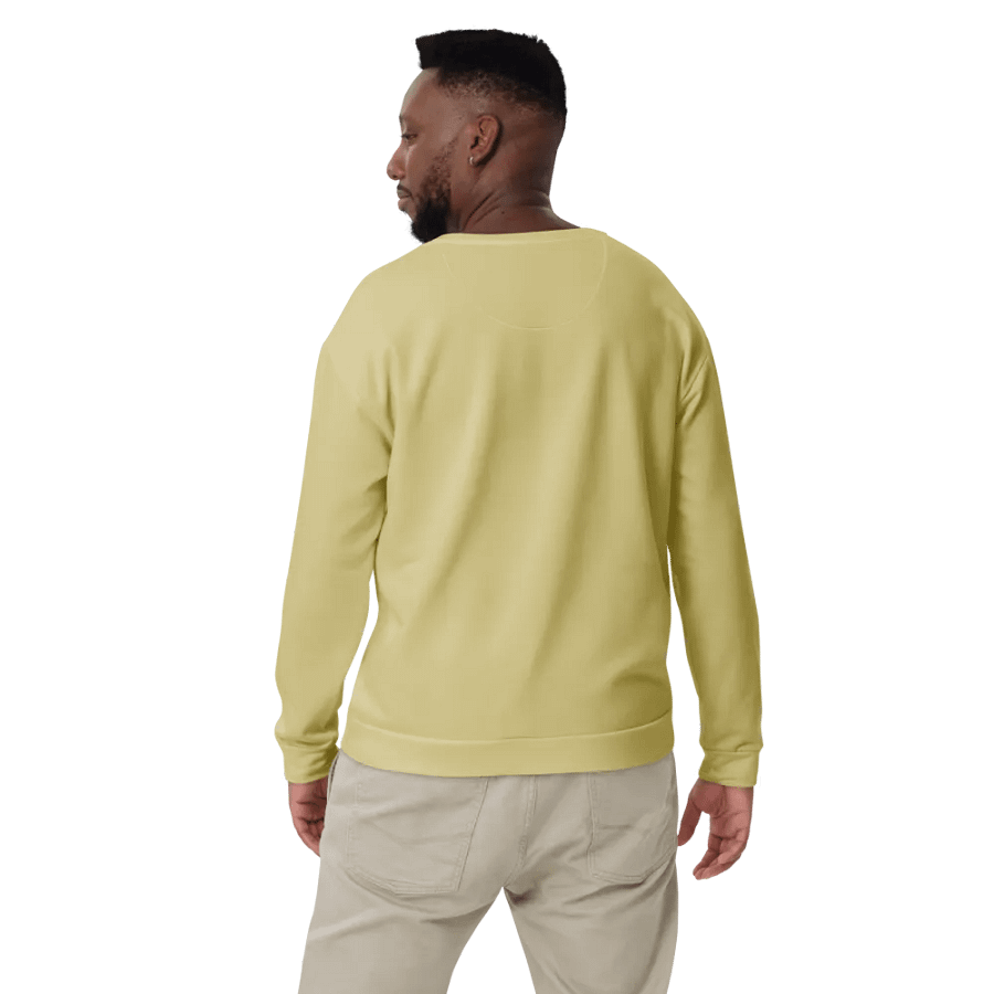 Plain Medium Yellow Soft Summer Unisex Recycled Polyester Heavyweight Premium Sweatshirt by Treasure Pie product image (11)