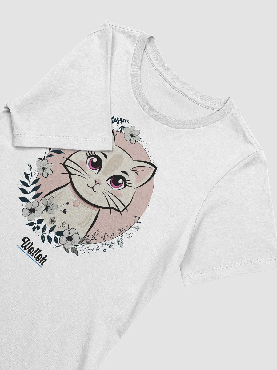 Elegant Floral Cat Graphic Women's Relaxed Fit T-Shirt product image (4)