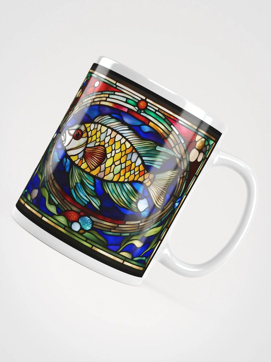 #004 - Long-Finned Bubble Ram Stained Glass Mug product image (4)